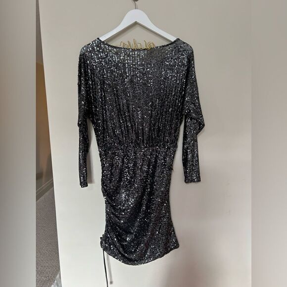 Free People Womens Giselle Sequined One Shoulder Mini Dress - Picture 10 of 11